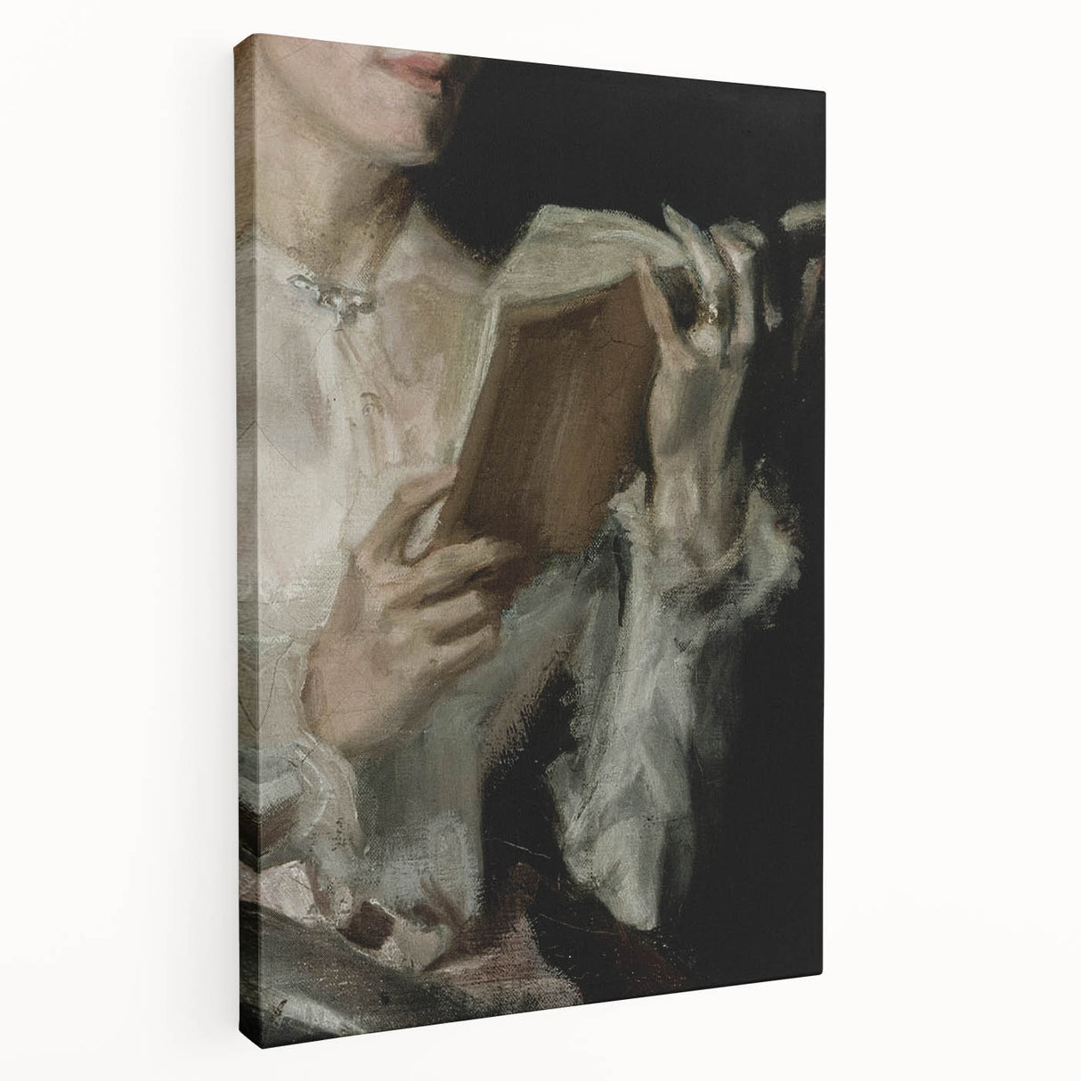 Dark Academia Wall Art - Classic Literature Reading Scene for Decor