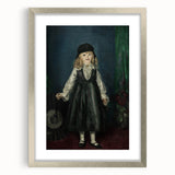 Dark Academia Wall Art - Vintage Gothic Portrait of a Child in Black Dress