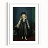 Dark Academia Wall Art - Vintage Gothic Portrait of a Child in Black Dress