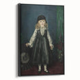 Dark Academia Wall Art - Vintage Gothic Portrait of a Child in Black Dress