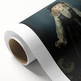 Dark Academia Wall Art - Vintage Gothic Portrait of a Child in Black Dress