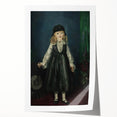 Dark Academia Wall Art - Vintage Gothic Portrait of a Child in Black Dress