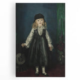 Dark Academia Wall Art - Vintage Gothic Portrait of a Child in Black Dress