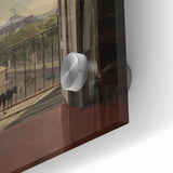 Dark Academia Wall Art - Shadowy Balcony View with Vintage Charm