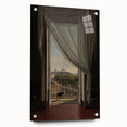 Dark Academia Wall Art - Shadowy Balcony View with Vintage Charm