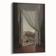 Dark Academia Wall Art - Shadowy Balcony View with Vintage Charm