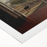 Dark Academia Wall Art - Shadowy Balcony View with Vintage Charm