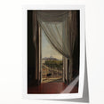Dark Academia Wall Art - Shadowy Balcony View with Vintage Charm