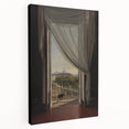 Dark Academia Wall Art - Shadowy Balcony View with Vintage Charm