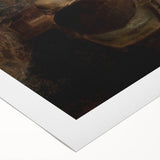 Figure at Desk in Dim Room – Dark Academia Wall Art, Vintage Gothic Prints