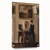 Dark Academia Wall Art - Vintage Gothic Print of Music Room Interior