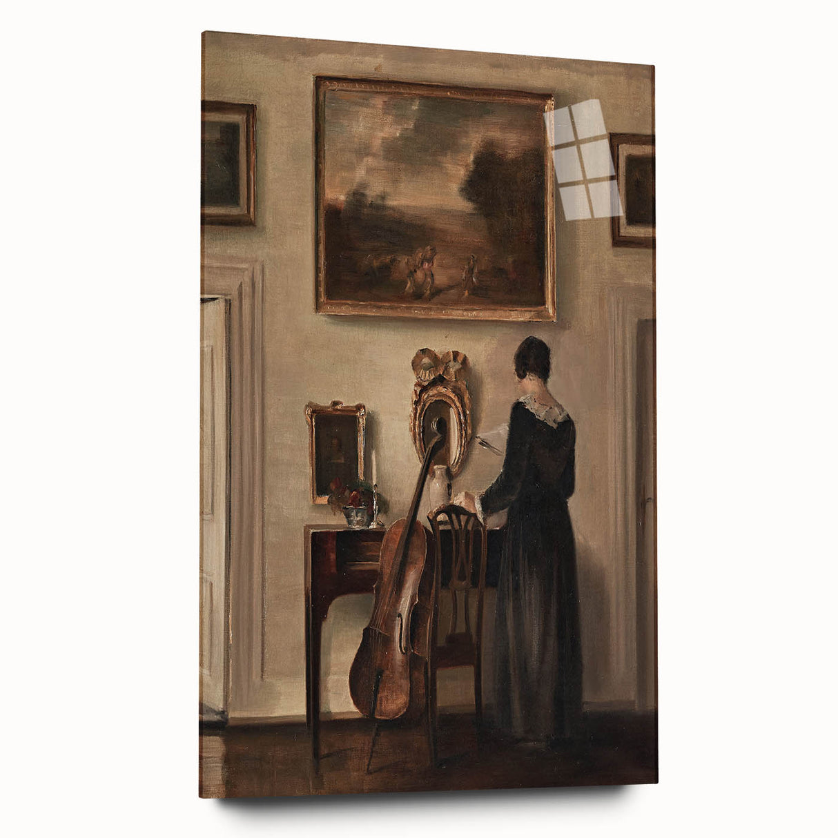 Dark Academia Wall Art - Vintage Gothic Print of Music Room Interior