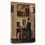 Dark Academia Wall Art - Vintage Gothic Print of Music Room Interior