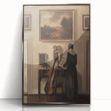 Dark Academia Wall Art - Vintage Gothic Print of Music Room Interior