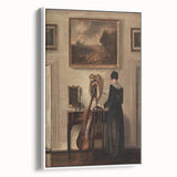 Dark Academia Wall Art - Vintage Gothic Print of Music Room Interior