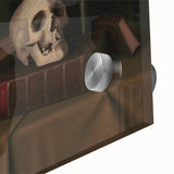 Dark Academia Wall Art – Classic Literature Art with Skull & Books