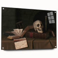 Dark Academia Wall Art – Classic Literature Art with Skull & Books