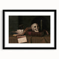 Dark Academia Wall Art – Classic Literature Art with Skull & Books