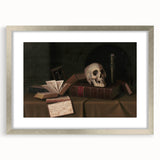 Dark Academia Wall Art – Classic Literature Art with Skull & Books