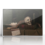 Dark Academia Wall Art – Classic Literature Art with Skull & Books