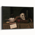Dark Academia Wall Art – Classic Literature Art with Skull & Books