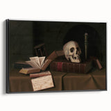 Dark Academia Wall Art – Classic Literature Art with Skull & Books