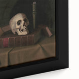Dark Academia Wall Art – Classic Literature Art with Skull & Books