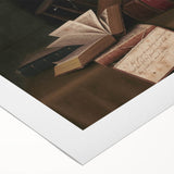 Dark Academia Wall Art – Classic Literature Art with Skull & Books