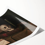 Dark Academia Wall Art – Classic Literature Art with Skull & Books