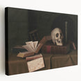 Dark Academia Wall Art – Classic Literature Art with Skull & Books