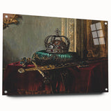 Dark Academia Wall Art – Vintage Gothic Crown and Sword Display