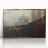 Dark Academia Wall Art – Vintage Gothic Crown and Sword Display