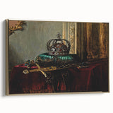 Dark Academia Wall Art – Vintage Gothic Crown and Sword Display