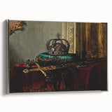 Dark Academia Wall Art – Vintage Gothic Crown and Sword Display