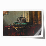 Dark Academia Wall Art – Vintage Gothic Crown and Sword Display