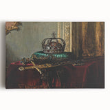 Dark Academia Wall Art – Vintage Gothic Crown and Sword Display
