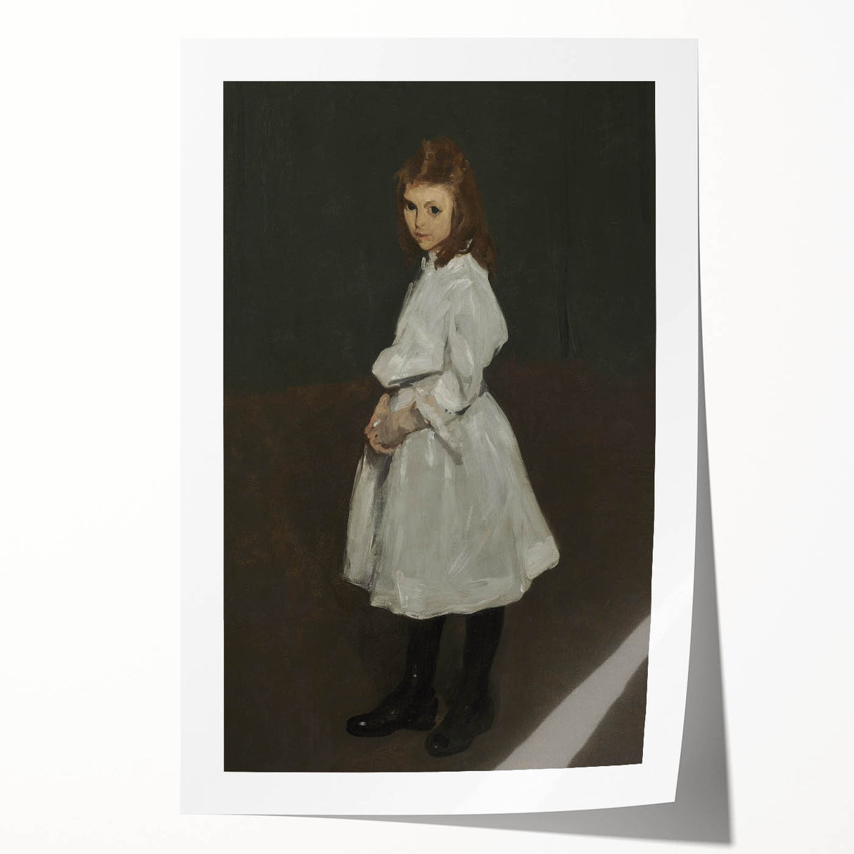 Dark Academia Wall Art - Vintage Gothic Print of a Shadowy Portrait