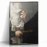 Close-Up of Hands with Book and Lace – Dark Academia Wall Art, Gothic Elegance