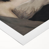 Portrait of Woman with Downcast Eyes – Dark Academia Wall Art, Moody Decor