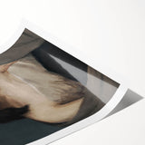 Portrait of Woman with Downcast Eyes – Dark Academia Wall Art, Moody Decor