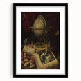 Globe and Open Book Still Life – Dark Academia Wall Art, Gothic Decor