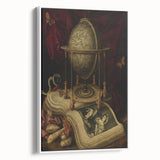 Globe and Open Book Still Life – Dark Academia Wall Art, Gothic Decor