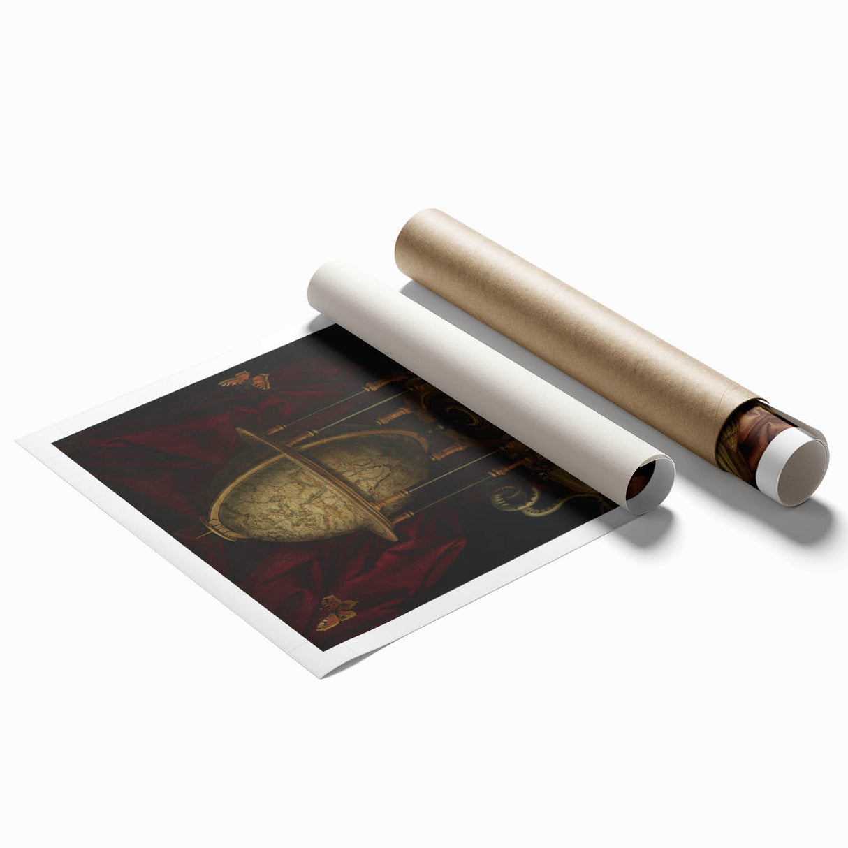 Globe and Open Book Still Life – Dark Academia Wall Art, Gothic Decor