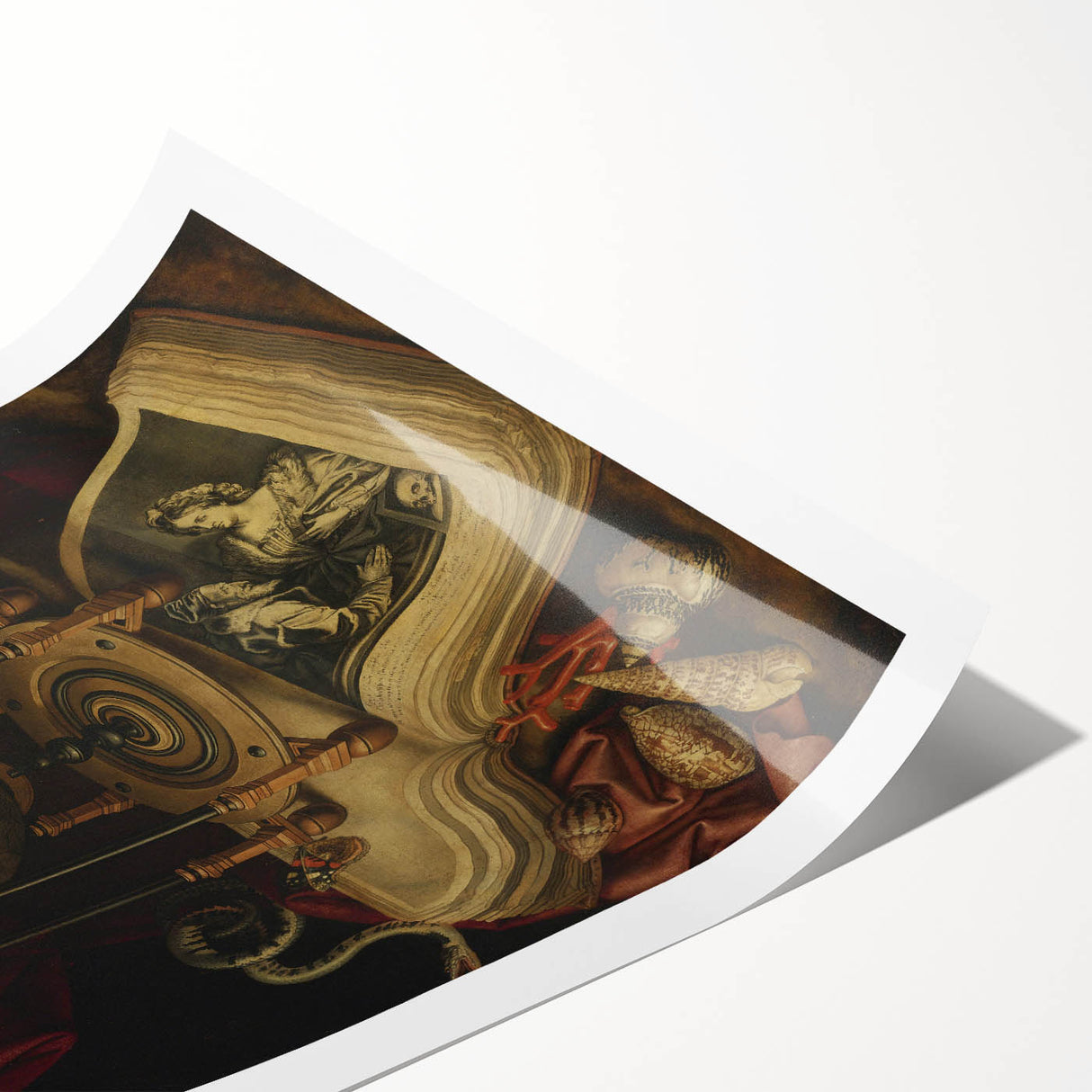 Globe and Open Book Still Life – Dark Academia Wall Art, Gothic Decor