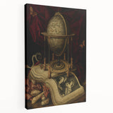 Globe and Open Book Still Life – Dark Academia Wall Art, Gothic Decor