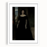 Dark Academia Wall Art - Gothic Lady in Black Veil - Moody Decor Print