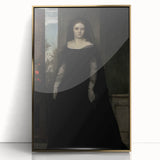 Dark Academia Wall Art - Gothic Lady in Black Veil - Moody Decor Print