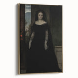 Dark Academia Wall Art - Gothic Lady in Black Veil - Moody Decor Print