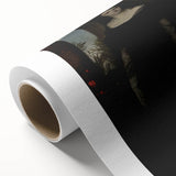 Dark Academia Wall Art - Gothic Lady in Black Veil - Moody Decor Print