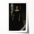 Dark Academia Wall Art - Gothic Lady in Black Veil - Moody Decor Print